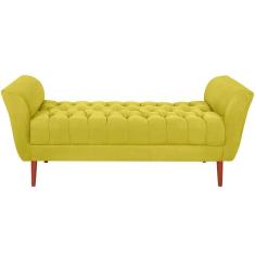 Recamier Grecia 150cm Suede Amarelo Mpassos Amarelo