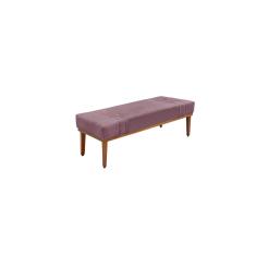 Recamier Calçadeira Decorativo Gênova 0,90 cm Veludo Roxo - Montanaris Decor