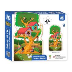 Puzzle Casa Da Arvore Quebra-Cabeças Infantil Gigante Em Madeira 24 Peças - Nig Brinquedos