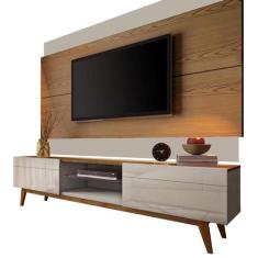 Rack com Painel Classic 2G 1.8 Freijó com Off White - Imcal Móveis