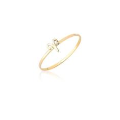 Anel De Signo Áries Zodíaco Ouro Puro 18k As524 - MAEHLER JOIAS, 25, D