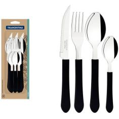 Faqueiro 12 Peças Leme Tramontina Preto