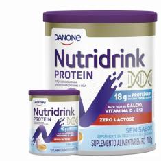 2 Latas - Complemento alimentar em pó Nutridrink Protein Sem Sabor - 700g