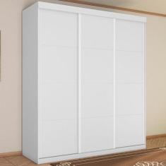 Guarda Roupa Paladino Casal Três Portas Deslizantes Branco - CasaH