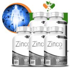Kit Com 5 Potes Zinco-Quelato 500Mg 60 Cápsulas