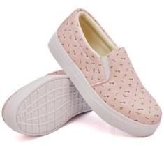 Slip On Tênis Dk Uze Shoes Estampas Delicadas Sola Leve Feminino-Feminino