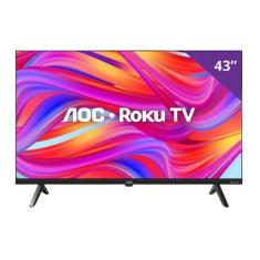 Smart TV AOC Roku LED 43" 43S5195/78 com WI-FI, FULLHD, Controle Remot