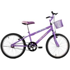 Bicicleta Feminina Aro 20 Melissa com Cestinha cor Violeta - Dalannio