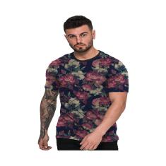 Camiseta Estampada Florida Masculina Floral-Masculino