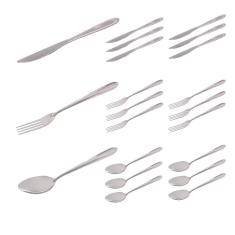 Conjunto 18 Talheres  Garfo Colher Faca  Inox Luxo