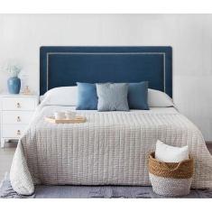 Cabeceira Estofada Reta Luxo com Tachas - Casal