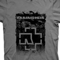 Camiseta Rammstein Chumbo e Preta em Silk 100% Algodão