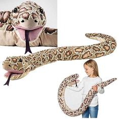 Almofada grande de brinquedo de pelúcia, píton em forma de cobra, 170 cm