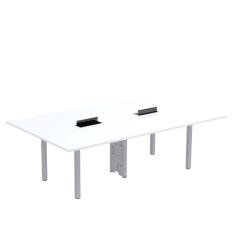 Mesa Reunião 320cm X 120cm Mrcpb3212 Branco/Cinza
