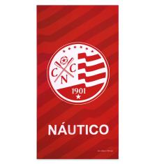 Toalha de Banho Praia e Piscina Brasão Náutico Licenciado Times Buettner Veludo Estampada