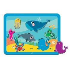 Quebra-Cabeça de Encaixe Fundo do Mar - Babebi