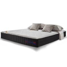 Colchão King Com Molas Ensacadas Cama Inbox Cloud Cinza 193x203x28
