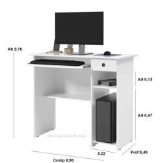 Mesa Para Computador Com Gaveta Vieena Plus Cores - Comprar Moveis par