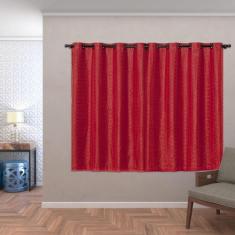 Cortina Blackout PVC c Tecido Voil Xadrez 2,8 x 1,6 Vermelho - Eddi Ca