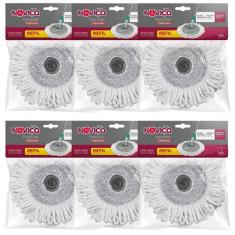 Kit com 6 Refis Microfibra Noviça Mop Twister Bettanin BT190R