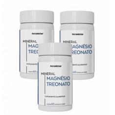 3x Magnésio Treonato Puro 60 Cápsulas 500mg - Natunéctar