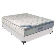 Cama Box Branco E Colchão Freedom Molas Ensacadas Casal Ortobom