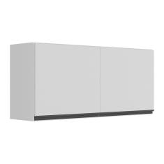 Armário Aéreo Cozinha 120 Cm 2 Portas Branco/preto