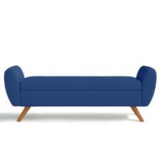 Recamier Bau Grecia 1,20M Suede Azul Marinho - Clique Decor