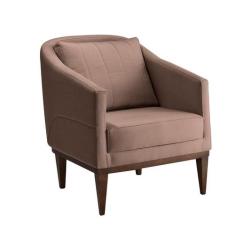 Poltrona Agatha Marrom e Imbuia - Keva