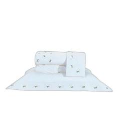 Jogo Lençol King Ellora 4Pçs Bordado 200 Fios 100% Algodão - Doce Lar 