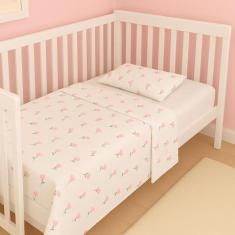 Jogo de Lençol Berço Americano Bebê 3 peças Menino Menina Neutro 100% 