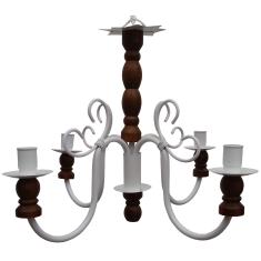 Pendente De Madeira E Ferro para Iluminação de Quarto Varanda E Sala