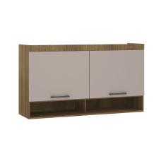 Armário Aéreo Maleiro Modulado 145cm 2 Portas Basculantes Paris Luciane Móveis