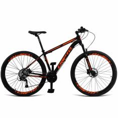 Bicicleta Aro 29 Cripto 27v Shimano Fr. Hidraulico Trava-k7 - Preto-laranja - 21" Preto-laranja