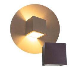 Kit 6 Arandelas 2 Fachos Slim Marrom Luminária Externa ou Interna St39