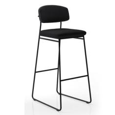 Banqueta Alta para Bancada Sala de Jantar Encosto e Assentos Estofados