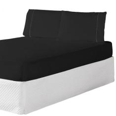Jogo de Cama Queen Lençol Micropercal 3 Peças 200 Fios Cama Box - MR E