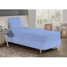 Jogo de Lençol de solteiro King 1m de larg 2 pç Alg Azul - Nathalia En