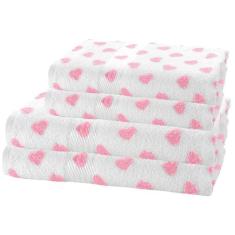 Kit Jogo de Toalhas Dohler 4 Peças Banho e Rosto Prisma 100% Algodão E