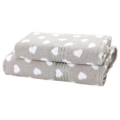 Kit Jogo de Toalhas Dohler 2 Peças Banho e Rosto Prisma 100% Algodão E