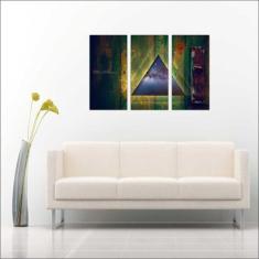 Quadro Decorativo Banda Pink Floyd Quartos e Salas Decorações 3 peças 