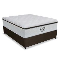 Cama Box Casal Colchão Molas Pocket Ensacadas Tower 138x188x72cm Branc