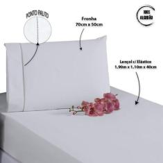 Lençol Viúvo 400 Fios 2 Peças 100 algodao com elastico - Rafaloro, Bra