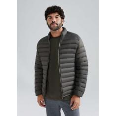 Jaqueta Básica Masculina Puffer Regular Matelassê - Hering, XXG, Verde