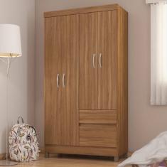 Guarda Roupa Solteiro 4 Portas E 2 Gavetas Almirante Amêndola Touch Amêndola Touch