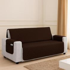 Kit Capa Protetor De Sofá Retratil Reclinável 4 Lugares King com Viés 