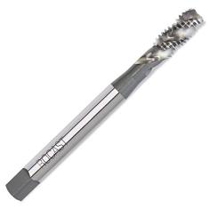 Macho para Máquina em Aço Rápido (HSS) Haste Passante Rosca Métrica Fina (MF) - Canal Helicoidal - M6 x 0,75 - Ref. DIN374 Rocast 65,0111