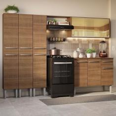 Armário De Cozinha Completa 261Cm Madesa 05 Rustic