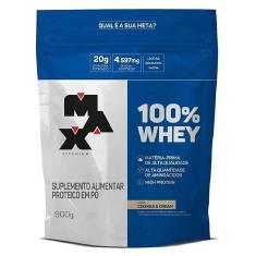 100% WHEY PROTEIN REFIL (900G) MAX TITANIUM - Cookies & Cream
