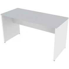Mesa para Escritório Multiuso 160cmx60cm Corp Bramov Móveis Branco/cinza Cristal